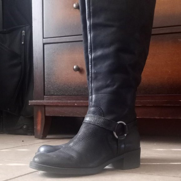Lucky Brand, full-grain leather, tall black riding boots - Size 8 - Picture 15 of 16